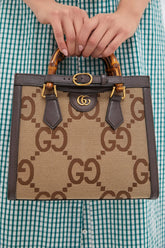 GUCCI Monogram Small Diana Tote Bag